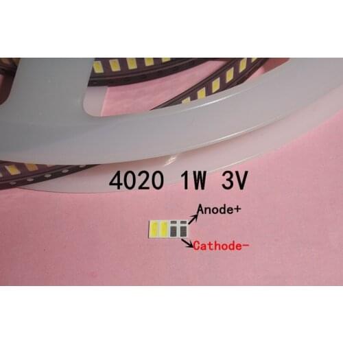 50pcs/LOT AOT LED Backlight 0.5W 3V 4020 48LM Cool white LCD Backlight for TV TV Application 4020C-W3C4