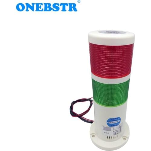 HNTD LED Semaphores 220V Indicator Signal Warning Light TD60 Barrel Type 2 Color Often Bright CNC Machine Tools Free Shipping