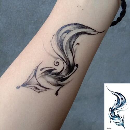 Waterproof Temporary Tattoo Stickers Fox Animal fake Tattoo Geometric Animal Flash Tattoo Hand Back Foot for Girl Women Men