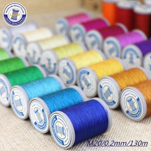 Wax Thread Colored Gold Round 0.2mm Polyester Environmental Protection Metallic Luster Jewelry Leather Products Macrame Necklace