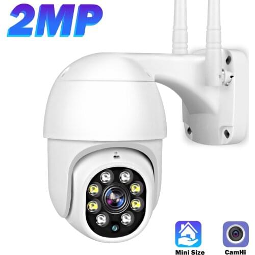 WIFI IP Camera Outdoor Home Security Camera 1080P CCTV Camera Mini PTZ Speed Dome Camera Smart Surveillance Monitor CamHi APP