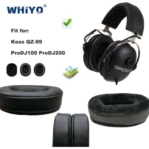 Replacement Ear Pads for Koss QZ-99 QZ99 ProDJ100 ProDJ200 Pro DJ100 DJ200 Headset Parts Leather Cushion Velvet Earmuff Earphone