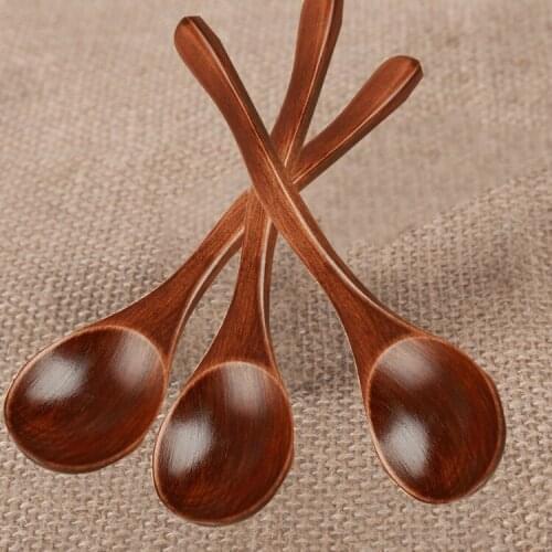 100Pcs Bend Natural Wood Spoon Kitchen Accessories Eco-Friendly Tableware Dining Soup Tea Honey Coffee porridge Spoon