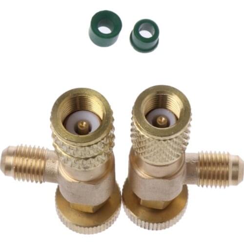 2021 New 2Pcs Safety Valve R410A R22 Air Conditioning Quick Coupler Connector Adapters