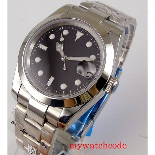 21 Jewels MIYOTA 8215 Mechanical Automatic Men Watch Auto Date Sapphire Glass Jubilee Strap Luminous Marks