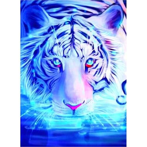 5D DIY Full Round/Square Diamond Painting Animal Tiger 3D Embroidery Cross Stitch Rhinestone Mosaic Home Decor Gift Yy102