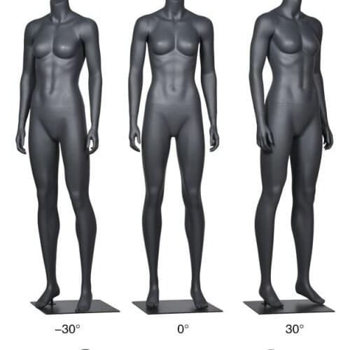 Full Body Female Mannequin Fiberglass Black Model Black Mannequin Customized Hot Sale