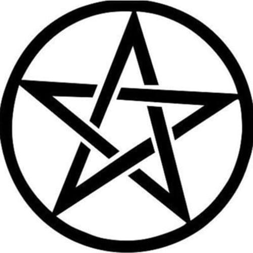 Black/Sliver Pentagram Star Symbolic Fashion Vinyl Decal Motorcycle Car Sticker Vinyl C096