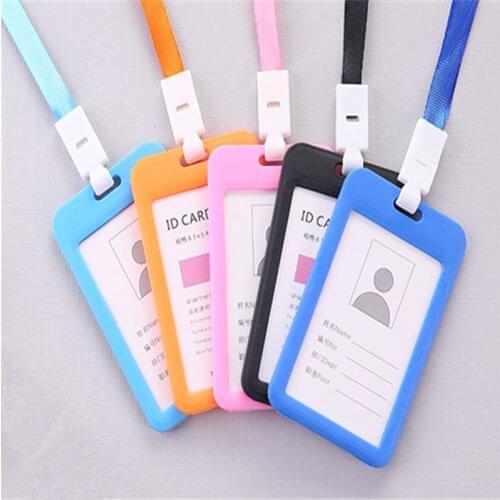 High quality 805 Multicolor Name Credit Card Holders Bank Card Bus ID Identity Rope Badge Holder School student office Supplies