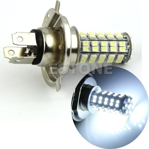 H4 3528 68-SMD LED 6500K 310-Lumen White Fog Light Bulb Headlight Car DC 12V