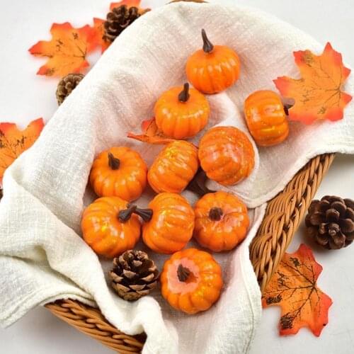 12/25pcs Artificial Mini Pumpki Halloween Decoration Ornament For Home Window Vegetable Fruit DIY Simulation Crafts Display F0T7