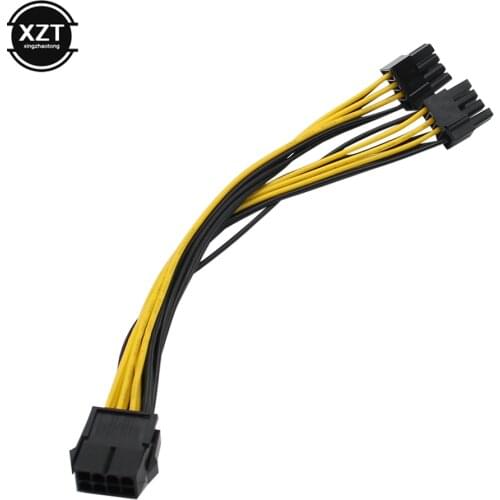 GPU 8pin Female to dual PCI-E PCI Express 8p( 6+2 pin ) Male power cable 18AWG wire for graphics card BTC Miner