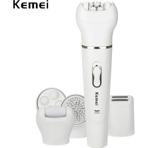 Kemei 5 in 1 bikini hair epilator for women lady electric shaver female rechargeable depilator hair remover removal