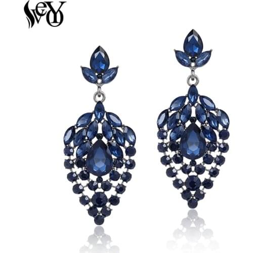 VEYO Crystal Drop Earrings for Women Luxury Rhinestone Earrings Top Quality Brinco New Arrival