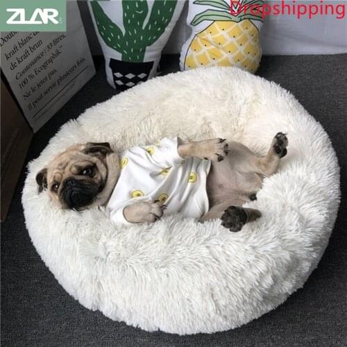 Dog Bed Super Soft Washable Long Plush Pet Kennel Deep Sleep Dog House Sofa For Dog Basket Pet Cat Bed Dropshipping
