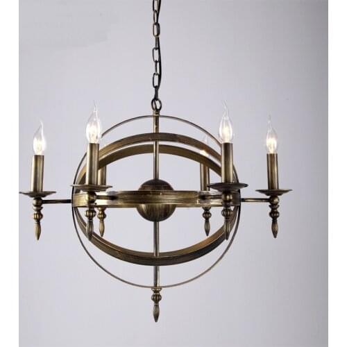 Multiple pendant lights wrought iron lamp living room lamp bedroom den nostalgia bronze wrought iron ZX87