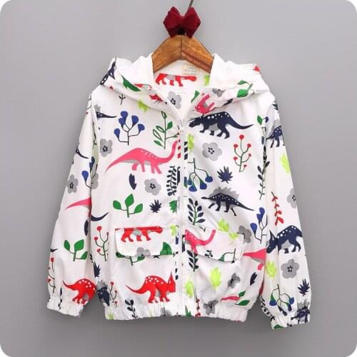 2016 Korean Childrens Garment Autumn New Pattern Male Baby Cartoon Dinosaur Loose Coat Jacket Children Defence Windbreaker