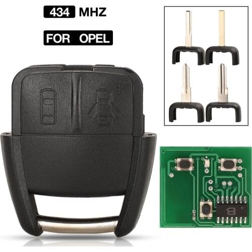 Kutery 434MHZ OP4 2 Buttons Smart Remote Control Car Key Fob With Uncut Blade For Opel Astra For Chevrolet Viva Vectra 2001-2008