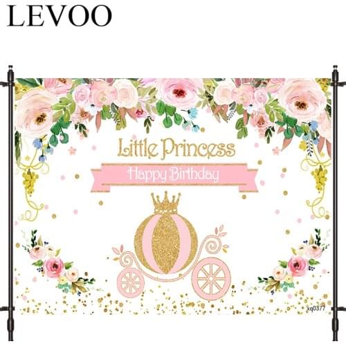LEVOO Photographic Background Carriage Birthday Princess Noble Flower Backdrop Photo Shoot Photocall Photobooth Prop Custom