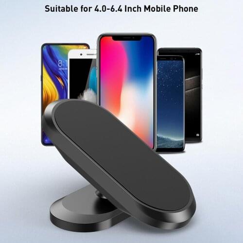 Magnetic Car Phone Holder 360 Degree Rotating Anti-slip Bracket Mobilephone Hold Clip For Phone In Car Bracket