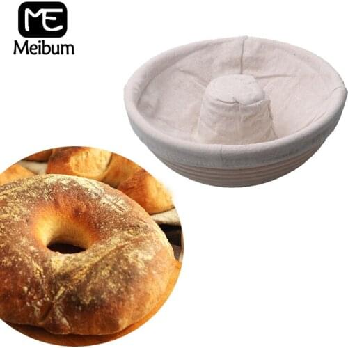 Meibum 4 Types Brotform Proofing Baskets Country Bread Banneton Dough Fermentation Rattan Basket With Linen Liner Baking Tools