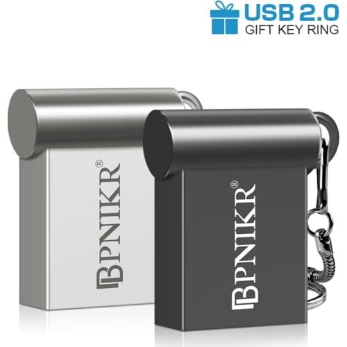 Mini Metal usb flash drive 4GB 8g 32GB 16GB high speed pen drive portable 64GB usb stick pendrive 128GB free key ring gift