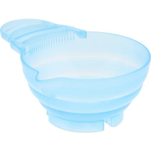 Reusable Random Color DIY Hair Coloring Dyeing Bleach Tint Hairdressing Mixing Bowl Salon Accessory with Handle