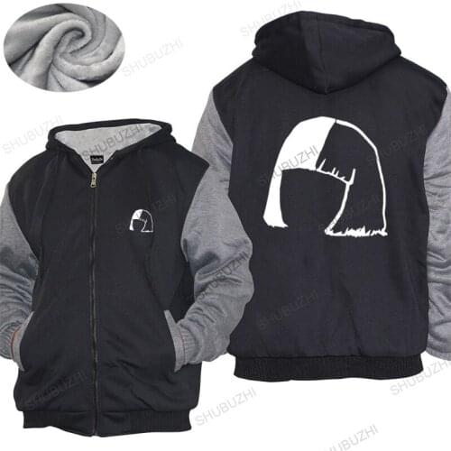 Cotton warm coat Men winter zipper Tops Brand Clothing Tops zipper zipper Short Sia Head Art Funny hoodies Men zipper jacket