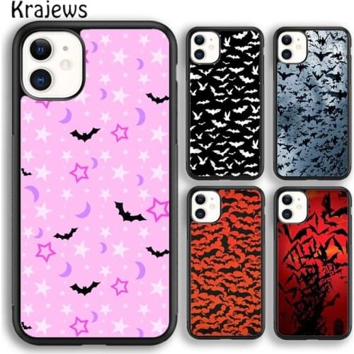 Krajews Vampire Bats Collage soft Phone Case Cover For iPhone 5s SE 2020 6s 7 8 plus X XS XR 11 12 mini pro max coque Shell
