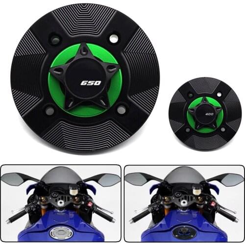 Motorcycle CNC Front Fuel Gas Tank Cover Fuel Tank Cap For Kawasaki Ninja 650 2017-2019 Ninja 400 2018-2020 NINJA650/400