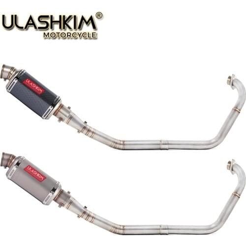 Motorcycle Full Exhaust Escape System Modifed Middle Link Pipe Slip On For yamaha YZF-R15 R5 MT-15 MT 15 125 V3 R125 2008-2019