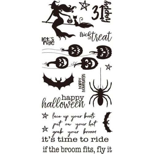 Halloween Transparent Clear Silicone Stamp/Seal for DIY scrapbooking/photo album Decorative clear stamp A237