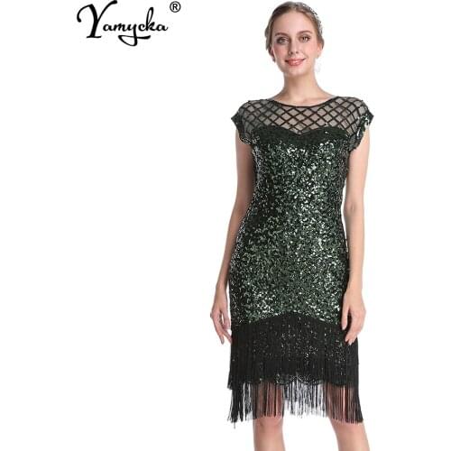 Sexy See through Black green Sequin mini summer dress women vintage wedding party dress bodycon club prom evening dresses 2021