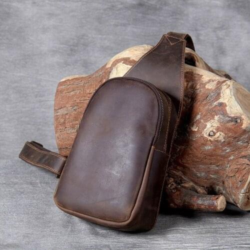 Genuine Leather Men Bag Casual Business Man Shoulder Crossbody Bags Cowhide Large Capacity Top Layer Leather Travel Message Bag