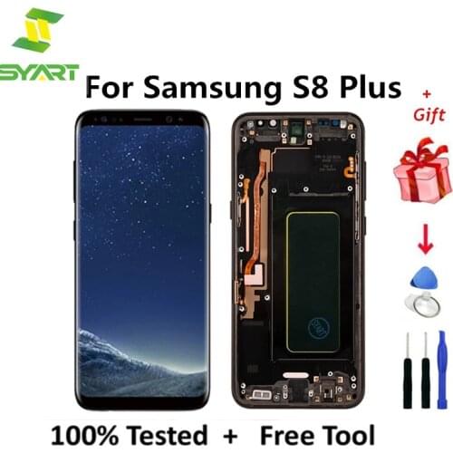 ORIGINAL AMOLED LCD With Frame For Samsung Galaxy S8 Plus S8+ LCD S8 Plus S8+ Lcd Display G955F G955 LCD Touch Screen