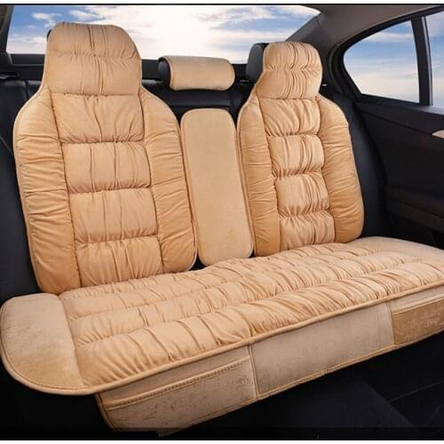 Warm Rear Car Seat Cover Universal Winter Plush Cushion Faux Fur Material For Car Seat Protector Mat Car Interior Accessories