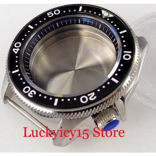 High Quality Diver Swim 41mm Watch Case fit NH35A NH36A Sapphire Crystal Black Chapter Ring