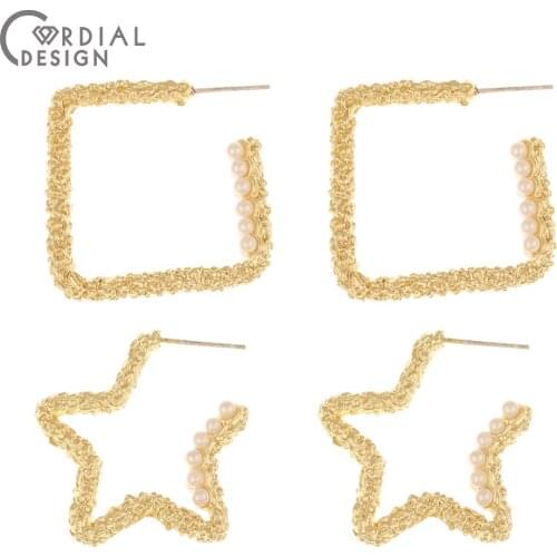 Cordial Design 50Pcs Jewelry Accessories/Hand Made/Geometry Shape/DIY Making/Jewelry Findings & Components/Earrings Stud