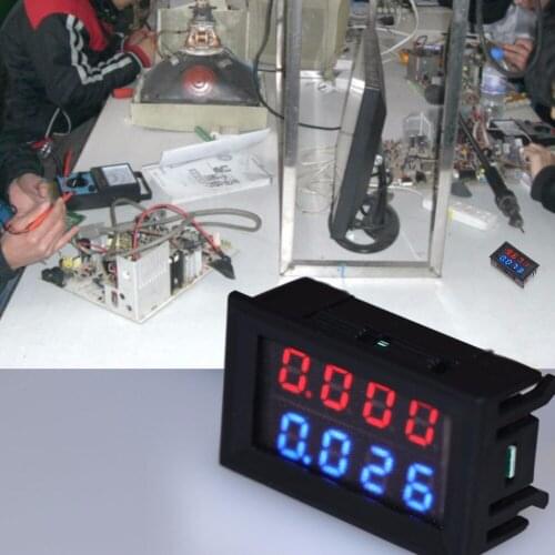 0.28 inch Digital DC 4 Bit DC 100V 10A Voltmeter Ammeter Voltage Current Meter Tester Tools