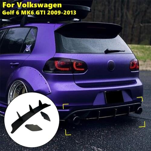 Rear Bumper Lip Trunk Spoiler Rear Diffuser Protector For Volkswagen VW Golf 6 GTI Golf MK6 Black Car Styling