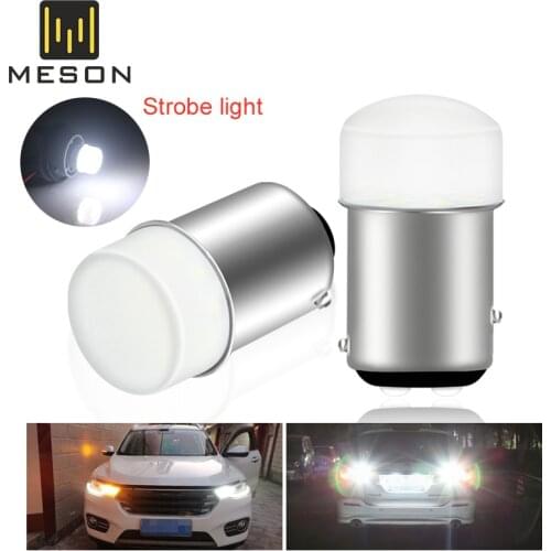 2Pcs 1156 BA15S P21W 1157 BAY15D P21/5W 3014 9SMD Flash Exposure Lamp Led For Turn Signal Light Bulbs 12V DC White