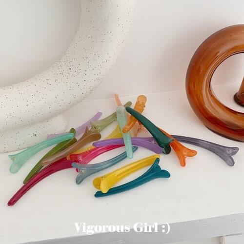 3 pc/set Gradient Jelly Color Hairpins Simple and Versatile Bangs Clip Summer Outing Wild and Sweet Hairpins