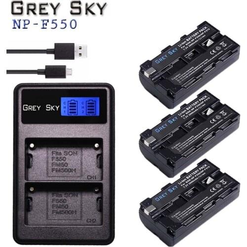3x bateria NP-F570 NP-F550 NP F550 F570 F530 camera Battery + NP-F530 battery charger for Sony NP-F570 F530 CCD-SC55 CCD-TRV81