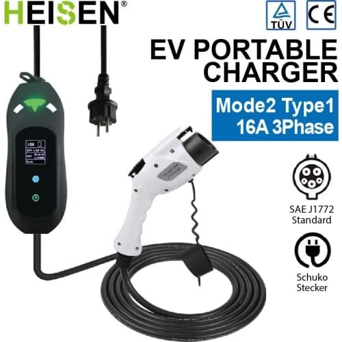 5 Meters EV Charging Cable Bettery Charger Mobile Wallbox Type 2 Mennekes Handle Longer Cable Home Use