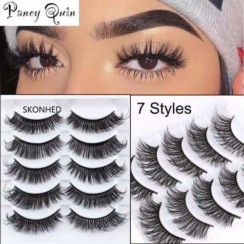 5 Pairs 3D Mink Hair False Eyelashes Natural Long Thick Eye bulk Lashes Wispy Makeup Beauty Eyelash Extension Makeup Tools