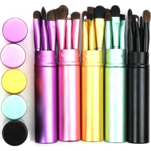 5pcs Professional Travel Portable Mini Eye Makeup Brushes Set Smudge Eyeshadow Eyeliner Eyebrow Brush Lip Make Up Brush kit