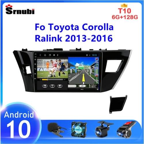Android 10.0 2 Din Car Radio for Toyota Corolla Ralink 2013 2014 2015 2016 Multimedia Video Player GPS Navigaion RDS Stereo DVD