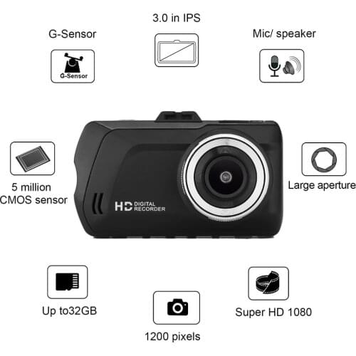 3.0 Car DVR Full HD 1080P DashCam Camera Auto Video Recorder Registrar Parking Monitor Motion Detector Camcorder Car Dash Camera