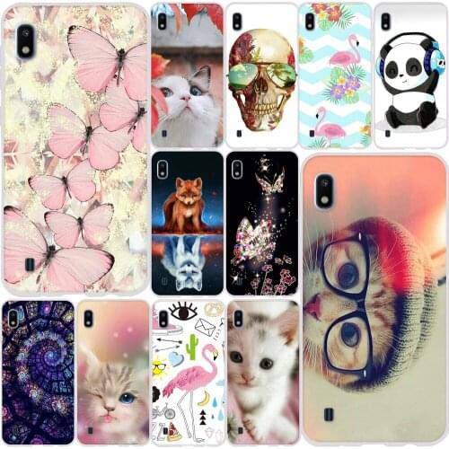 Phone Case for Samsung Galaxy A10 Case Silicone for Samsung A20 A30 A40 A50 A70 Cover Cute Cat Cartoon Back for Samsung A50 Case