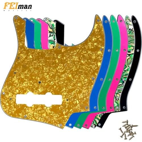 Pleroo Guitar parts custom Quality Pickguard For US Vintage 1974 Jazz Bass style Guitar Pickguard Scratch Plate